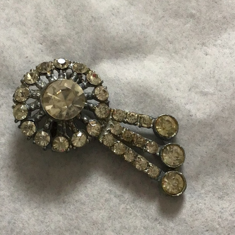 50’s Rhinestone Brooch - Picture 2 of 4
